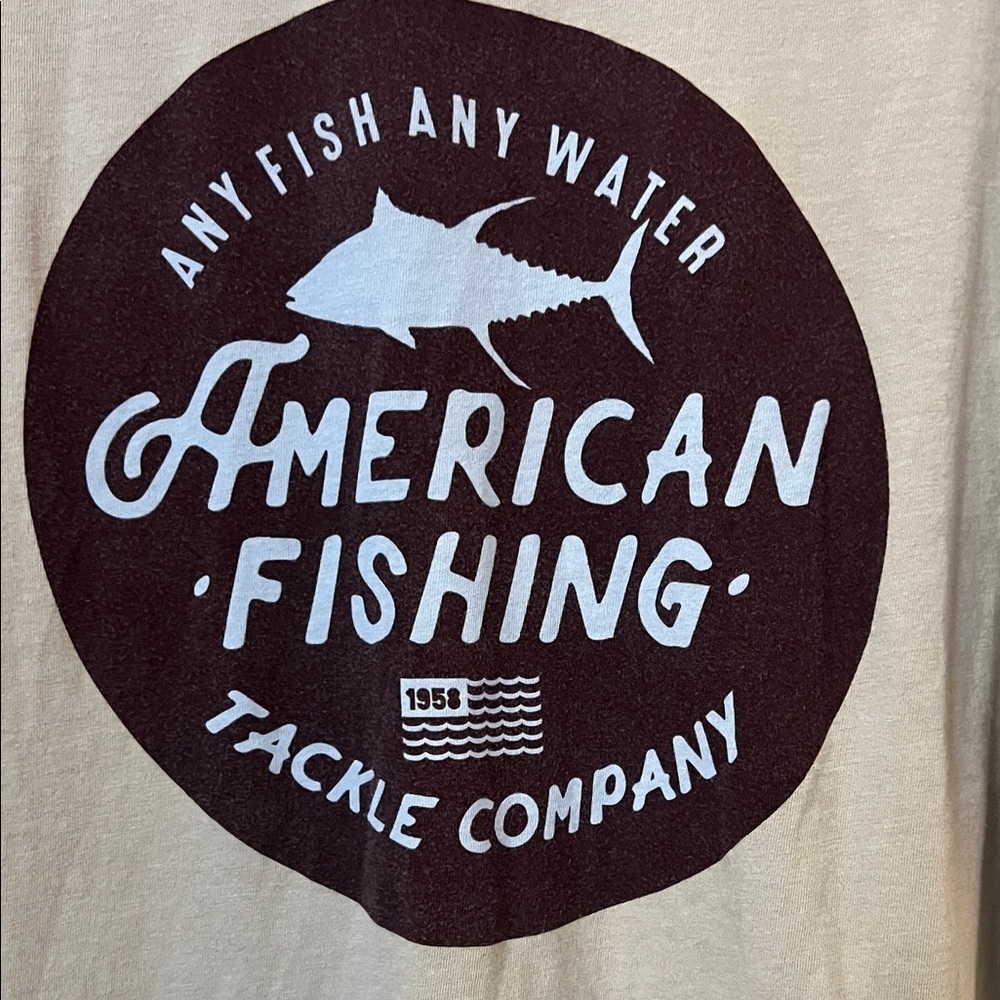 AFTCO Men's Tan Short Sleeve Tee M